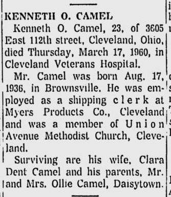 Kenneth O. Camel obit